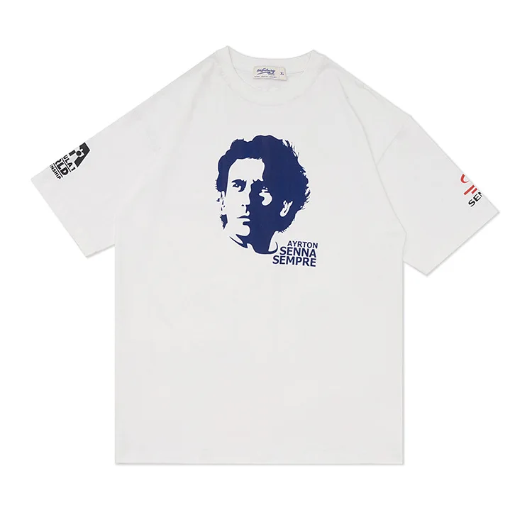 

2021 new tribute to Seine Racer tee tide brand cotton casual loose print round neck short sleeve T-shirt