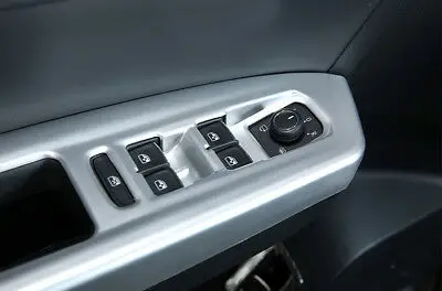 

4* LHD Matte Inner Door Window Lift Switch Cover For Volkswagen Atlas 2017-2020