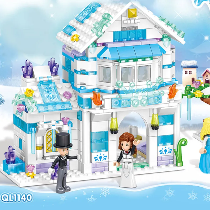 Создатель города Эльзы волшебный ледяной Замок Набор Снежный мир фея принцесса