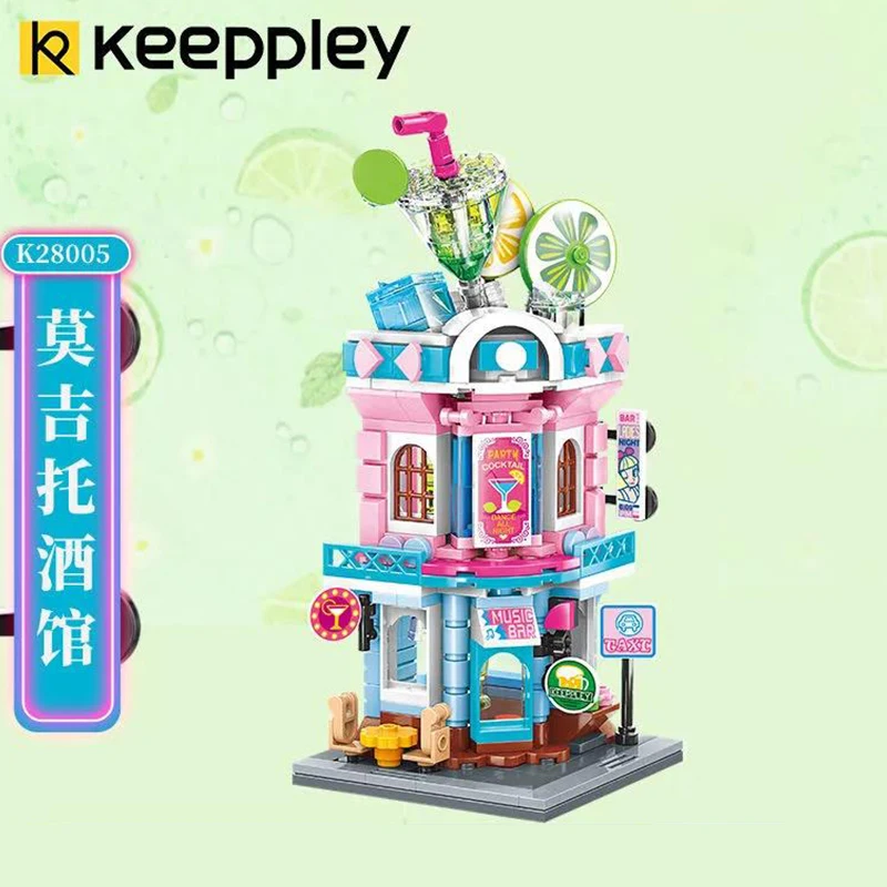 

Keeppley K28001-K28005 Street View Series Canteen Pub Assembled Modular Building Blocks Bricks Children's Educational Toys Gift