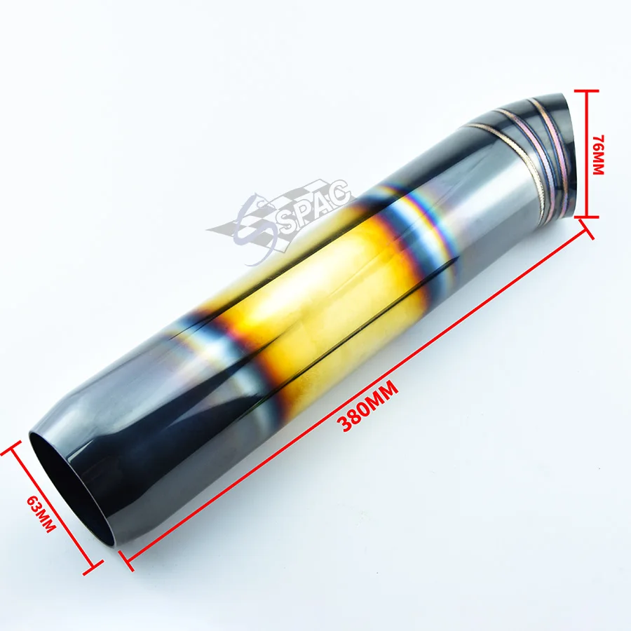76 мм Универсальный выхлопной наконечник из нержавеющей стали золотого цвета |
