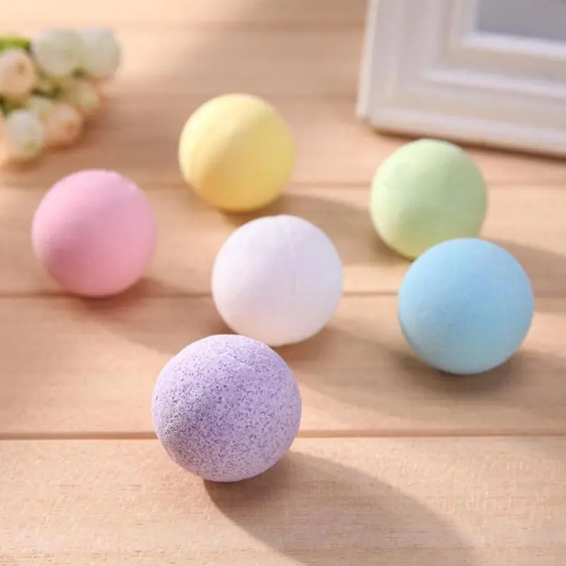 

2 Pcs Small Bath Ball Bomb Body Sea Salt Mold Relax Stress Relief Bubble Moisturize Shower Cleaner for Holiday Gift Spa