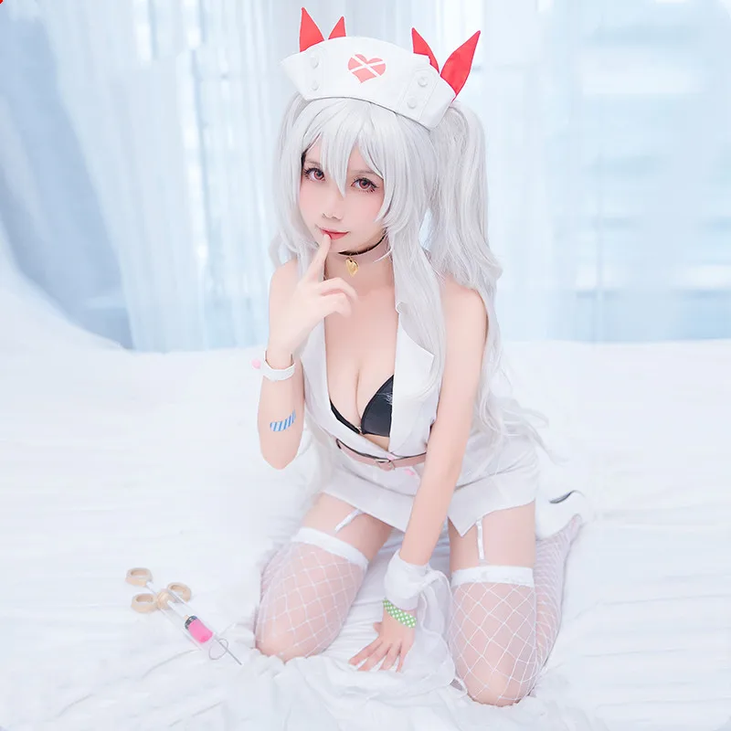 Azur Lane No.130 вампира белый костюм для косплея дьявол косплэя из медсестры платье