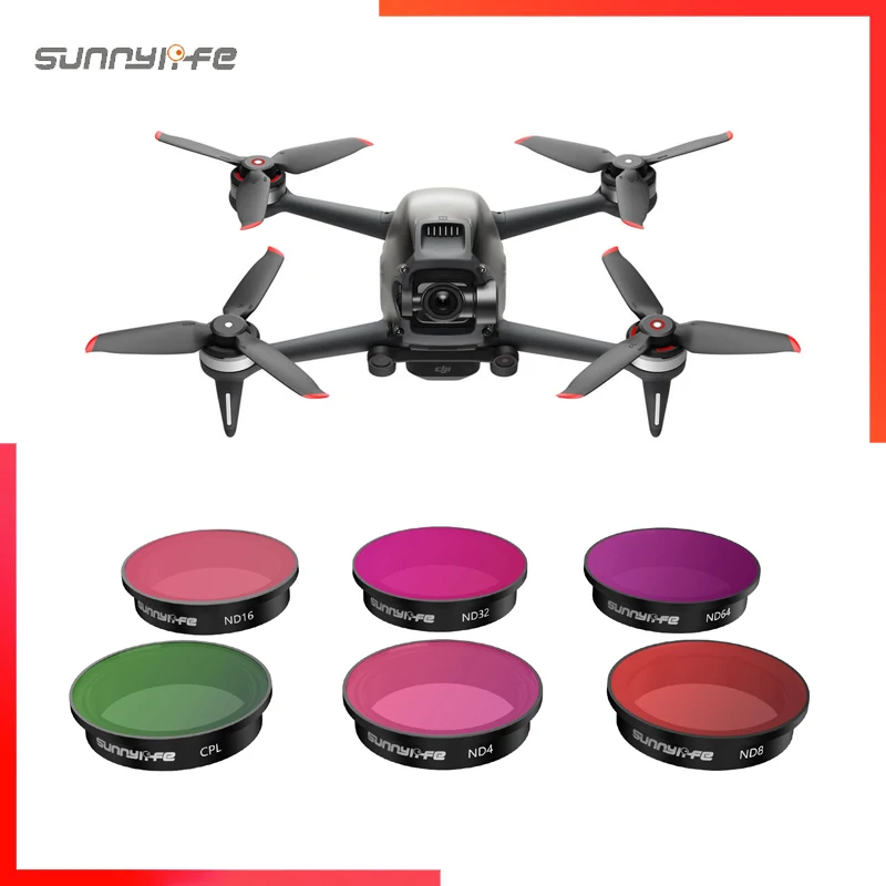 

Sunnylife Drone DJI FPV Filters Set ND4 ND8 ND16 ND32 CPL Camera Lens Filter Accessories For DJI FPV Drone Accessoriess