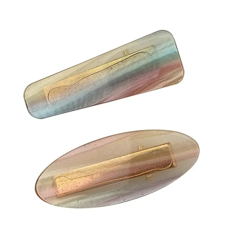 

2Pcs/Set Colorful Personality Women Hair Clips Simple Hair Pin Hair Barrette Hair Accessories For Women Ladies Girls