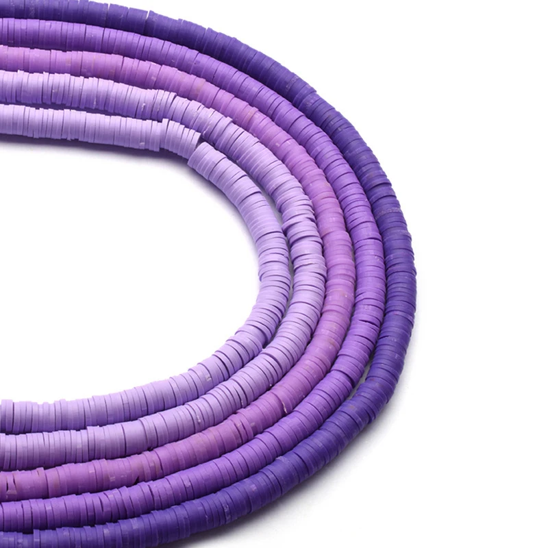 4 мм плоские круглые полимерные глиняные бусины дисковые ручной работы для