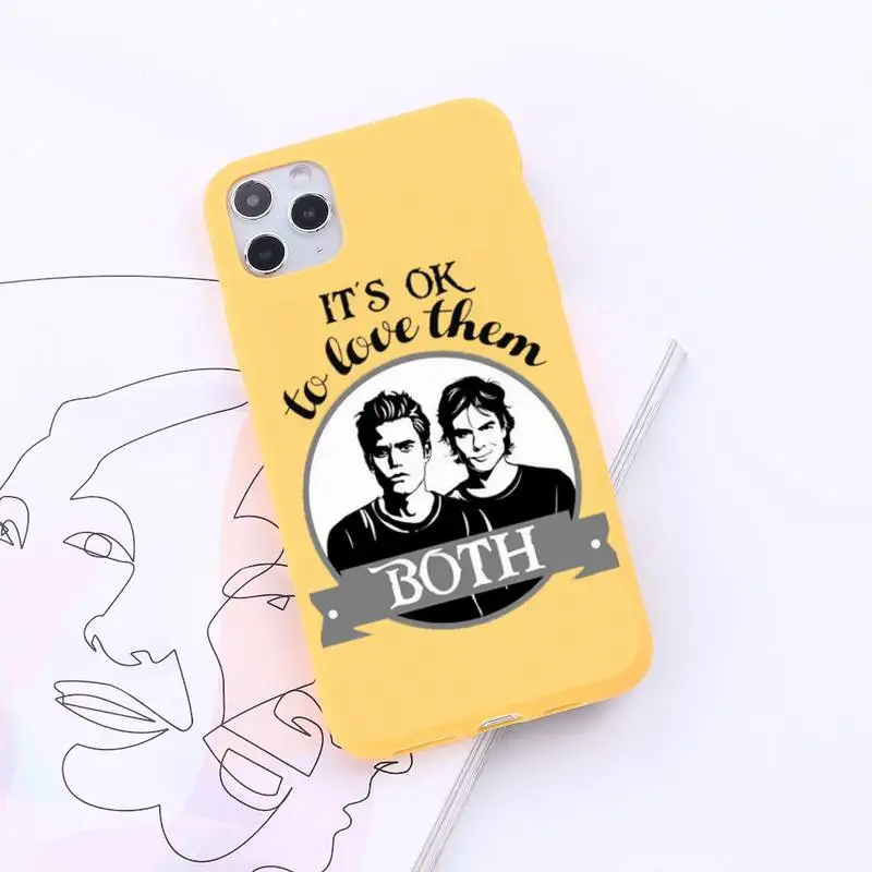 

The vampire diaries tv luxury cell luxury Phone Case cover Candy Color for iPhone 6 7 8 11 12 s mini pro X XS XR MAX Plus