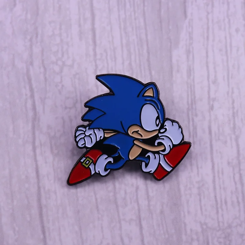 Брошь с эмалью в виде Ежика из мультфильма Ювелирное Украшение на булавке модный