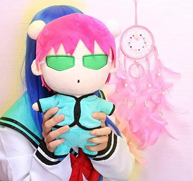 

Anime The Disastrous Life of Saiki K. Saiki Kusuo Cosplay Doll Plush Stuffed Cushion Throw Pillow Toy Boy Girl's Gift In Stock