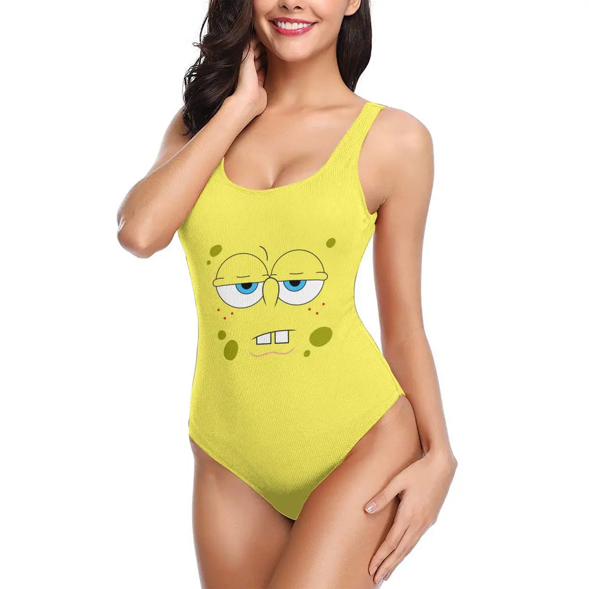 

Женский экзотический бикини Sponge4 коллекции 2021 года, женский купальник, Цельный купальник, пляжная одежда с аниме mr krabs для женщин