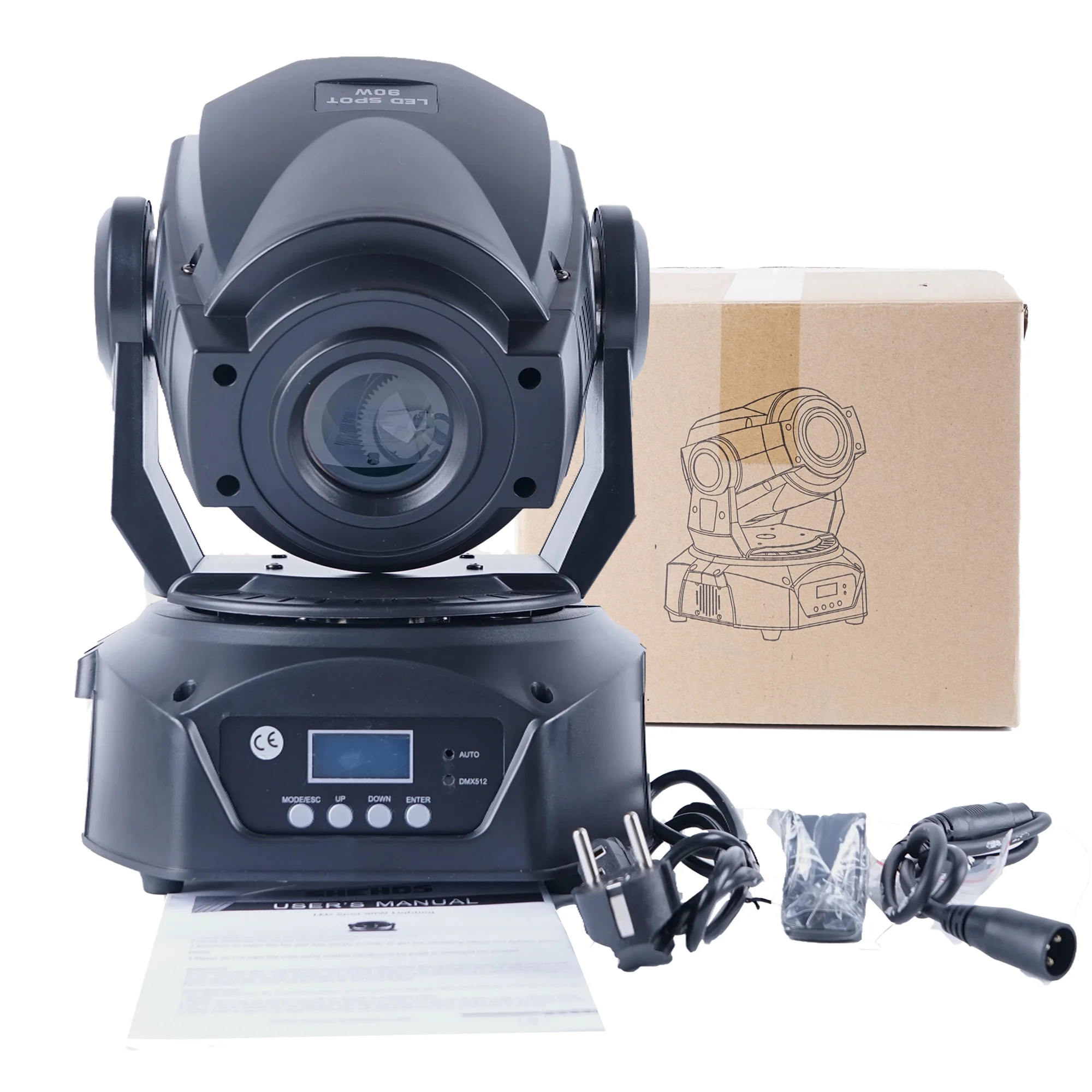 

Led 90W Moving Head Spot Podium Verlichting 16 Dmx Kanaal Hi-Kwaliteit Met Prisma En Focus Beam effect Voor Dj Party