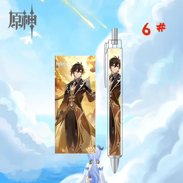 Студенческая Милая игра Genshin ударная шариковая ручка масляная авторучка