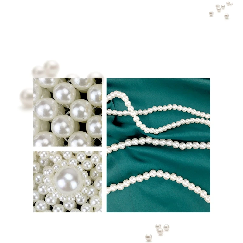 

Detachable Blouse Fake Collar Imitation Pearl Beaded Tassel Choker Necklace Hollow Out Jewelry Wedding Bride Shawl Cape