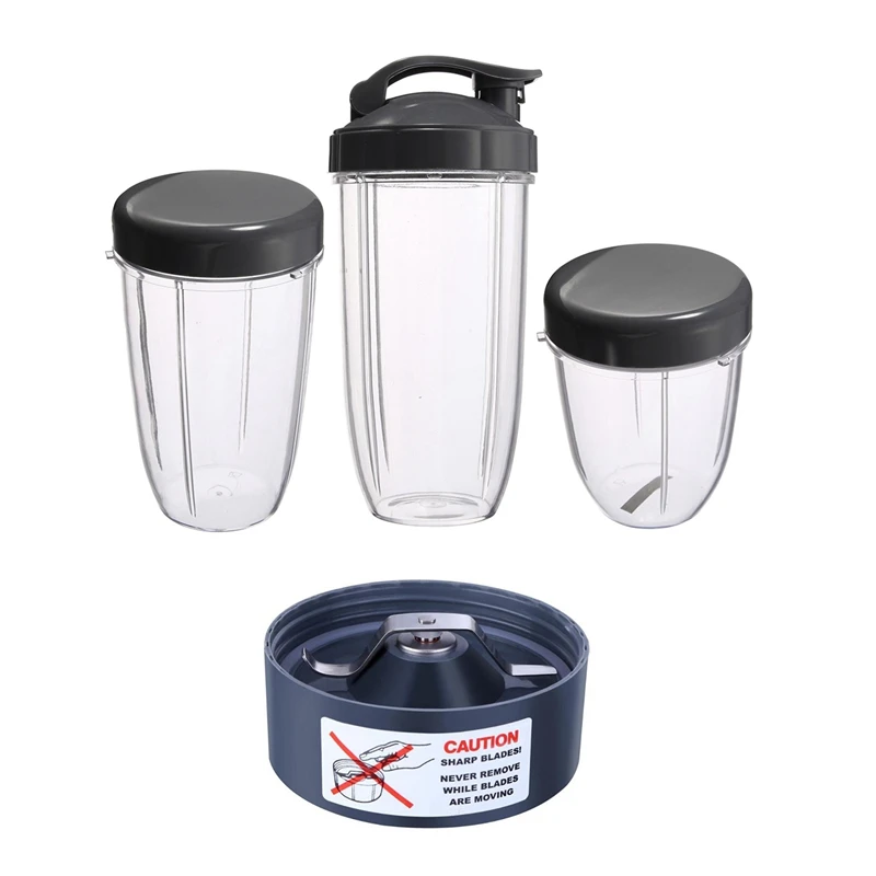 7 шт. запасные части для соковыжималки Nutribullet: 6 3 сменных чашки + крышки и 1 лезвие