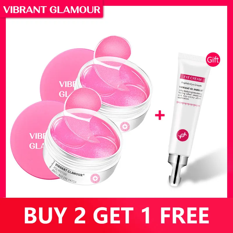 

VIBRANT GLAMOUR Polypeptide Eye Mask Anti-Aging Moisturizing Collagen Eye Patch Cream Remover Dark Circles Puffiness Fine Lines