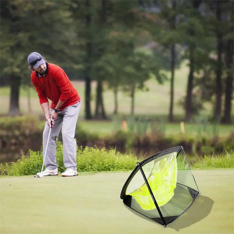 

Protable Golf Practice Net Cutting Rod Round Foldable Flat Nylon Folding 875D