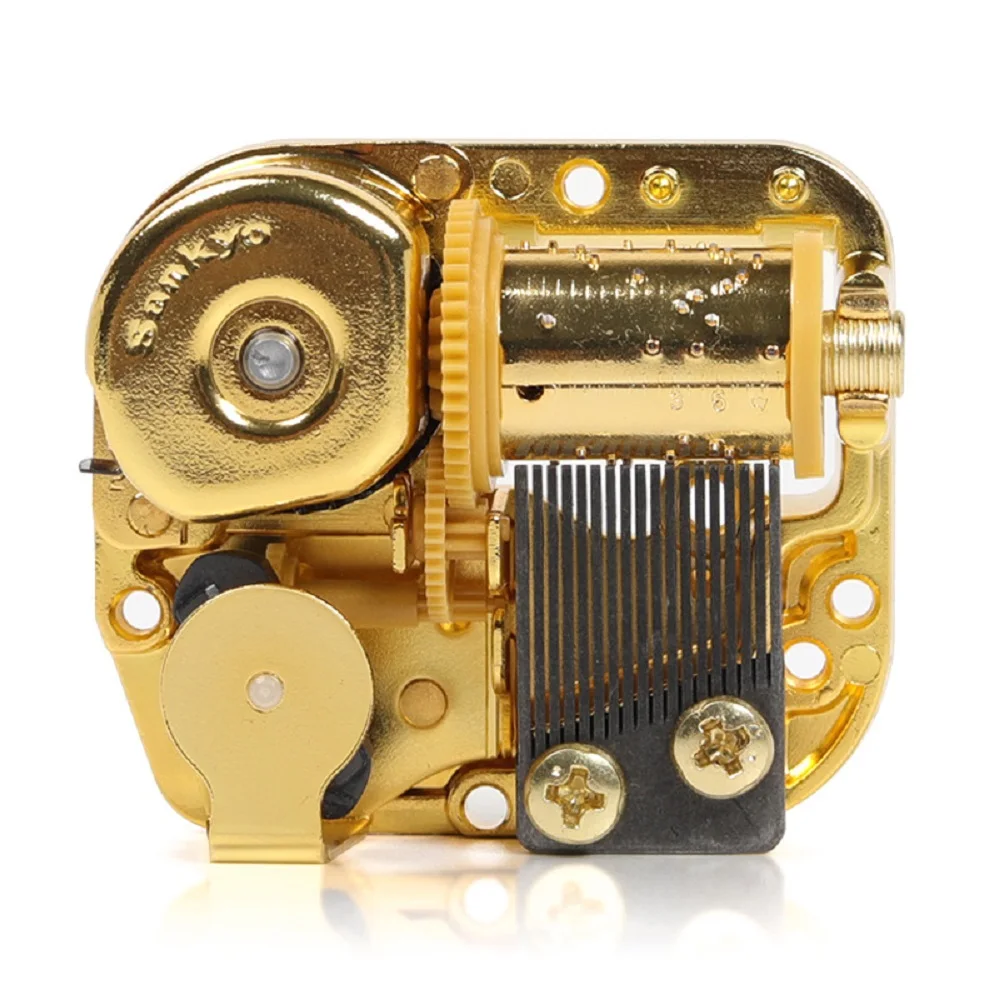 Sankyo 18 not Windup altın kaplama Clockwork mekanizması DIY müzik kutusu hareketi DIY müzik kutusu