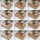 12 шт., портативная Рождественская Подарочная коробка из крафт-бумаги