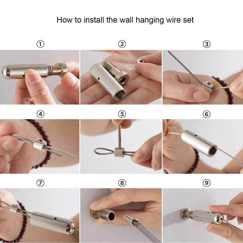 Curtain Drape Wire Rod Set with 12 Clips Stainless Steel Picture Hanging Clothesline Multi-Purpose Hang Photos N | Дом и сад