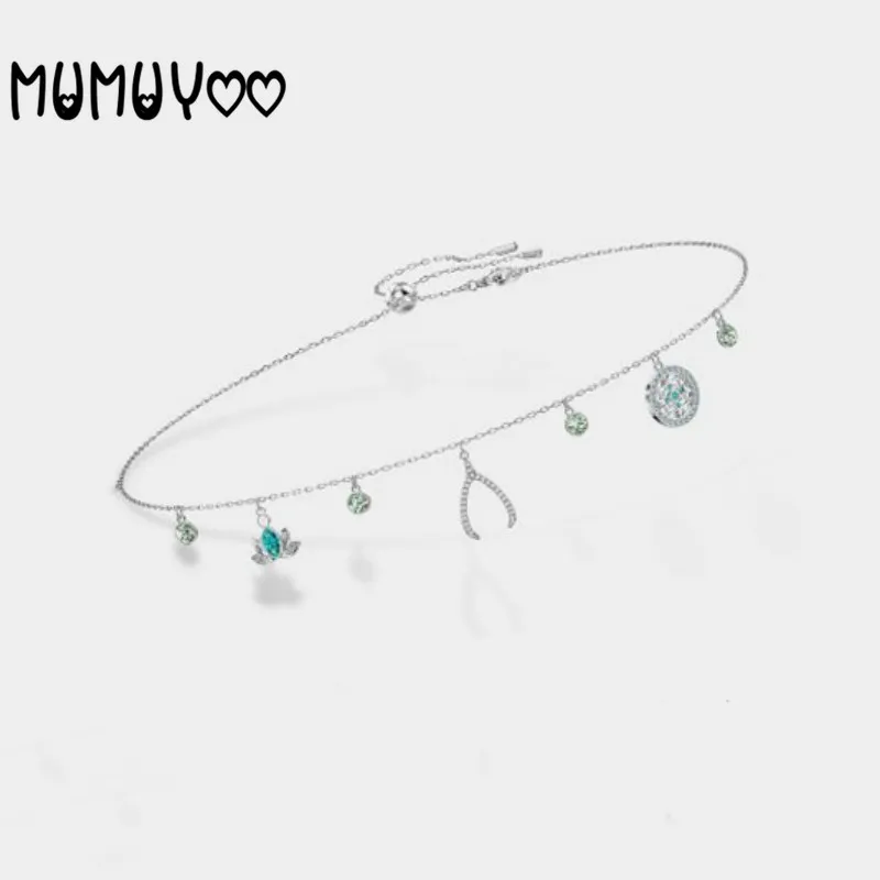 

Fashion jewelry high quality 2020 new lucky wish bone upside down U-shaped pendant necklace adjustable collarbone chain woman