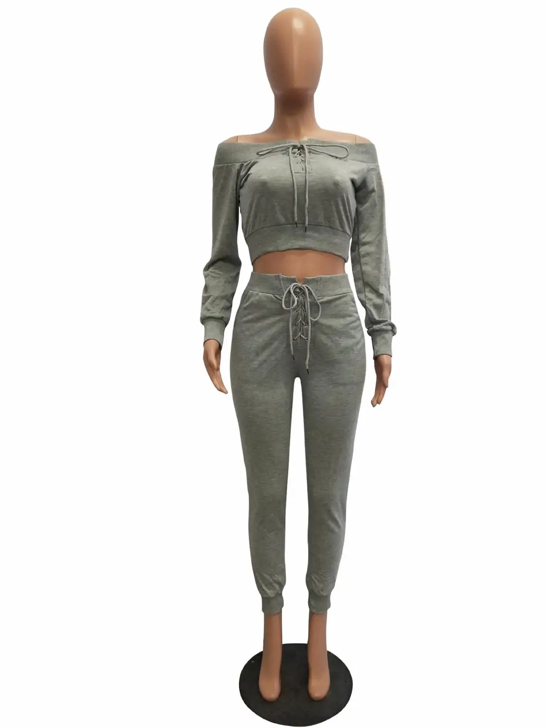 Женский спортивный костюм с длинным рукавом Трикотажный брюками комплект из 2