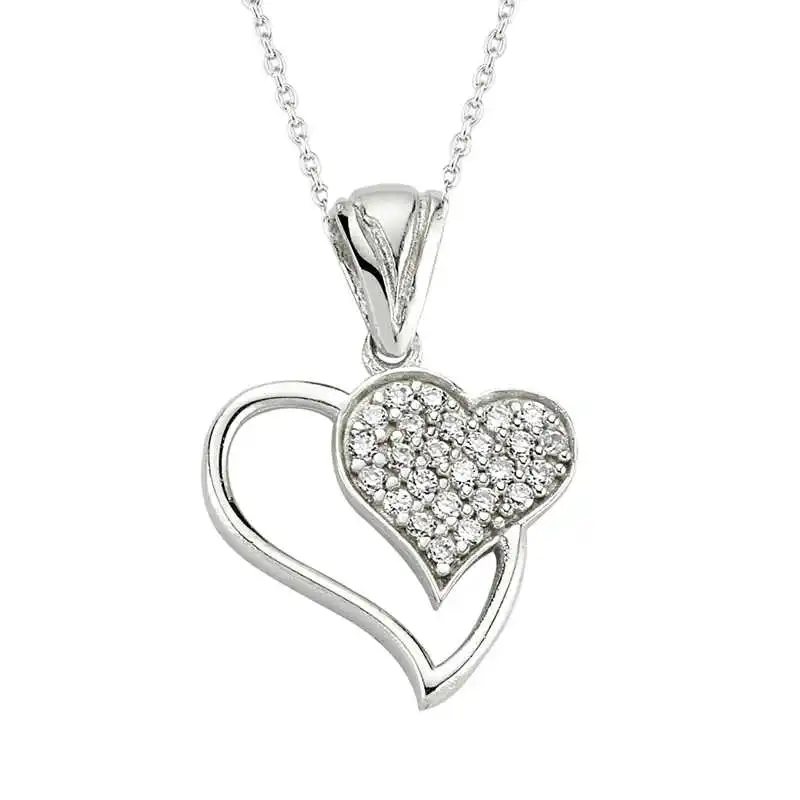 

Real Silver 925 Jewelry Sterling Silver Heart Women Necklace