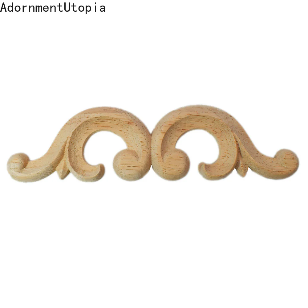 

2PCS Furniture Decorative Wood Carving Door Decals Long Bed White Peihua Tablets Ornaments Mini Crossbow Vintage Home Decor