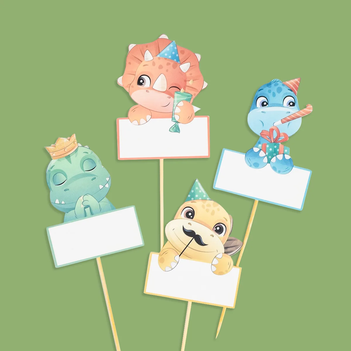 Карточка в виде динозавра бумажная животная торт ранранраннозавр лесное дерево