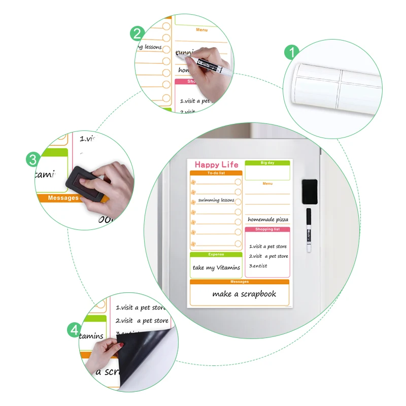 Магнитная белая доска календарь еженедельно для планирования расписания
