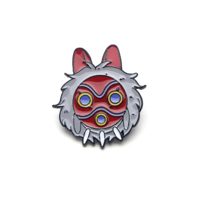

V110 Wholesale 20pcs/lot Wizard Student and Princess Mononoke Metal Enamel Pins and Brooches Backpack Badge Collection Gifts
