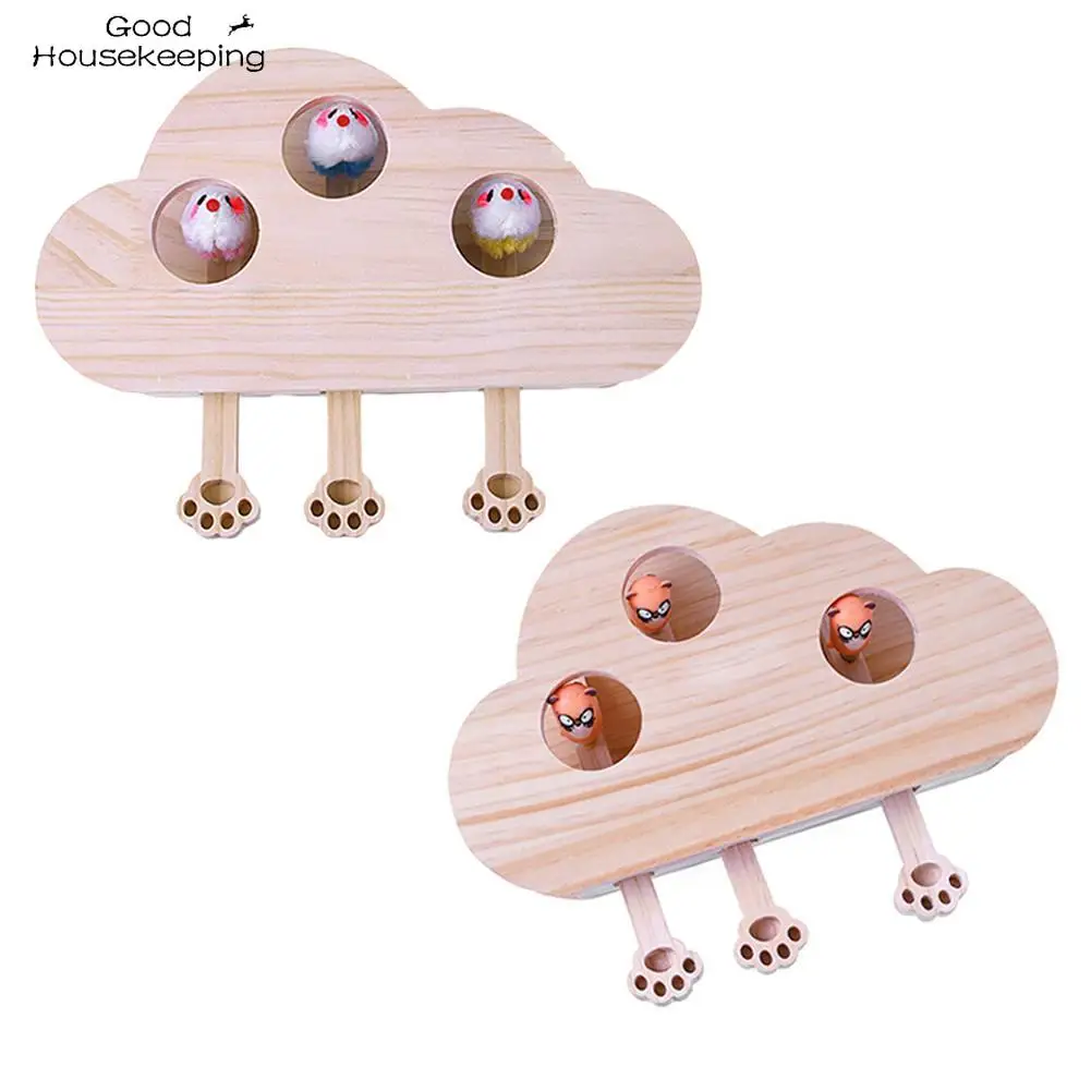 Новая игрушка для кошек деревянная головоломка из твердого дерева модель в форме