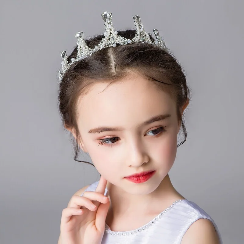 

Vintage Crystal Bride Tiara Girls Crown Wedding Hair Accessories for Women Men King Diadem Headpiece