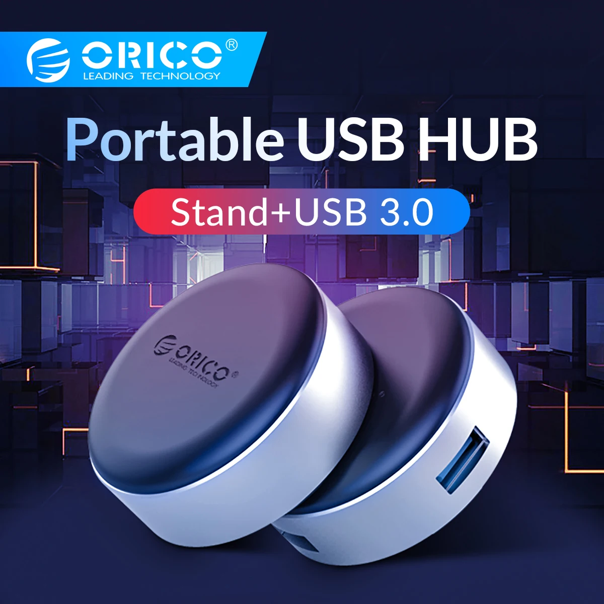 ORICO USB3.0 HUB With Laptop Stand Aluminum Portable Cooling Pad Heat Dissipation Skidproof for MacBook Pro USB Splitter Adapter |