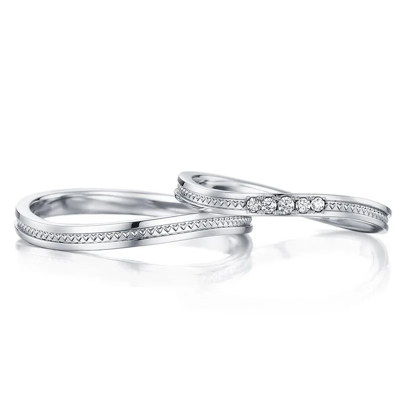 

Classic Wave 18K Real True Solid Gold Wedding Propose Rings Bands for Women Men Bride Groom Lover Couple Fancy Upscale Jewelry