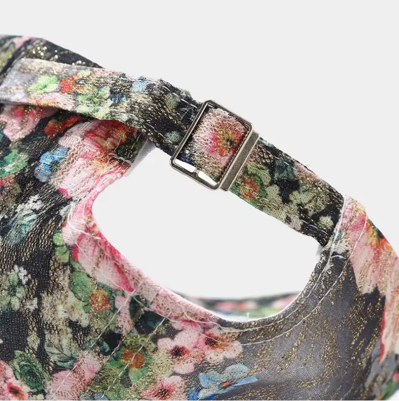 Высокое качество кружевная отделка бейсболка с цветами модная шляпа c вышивкой