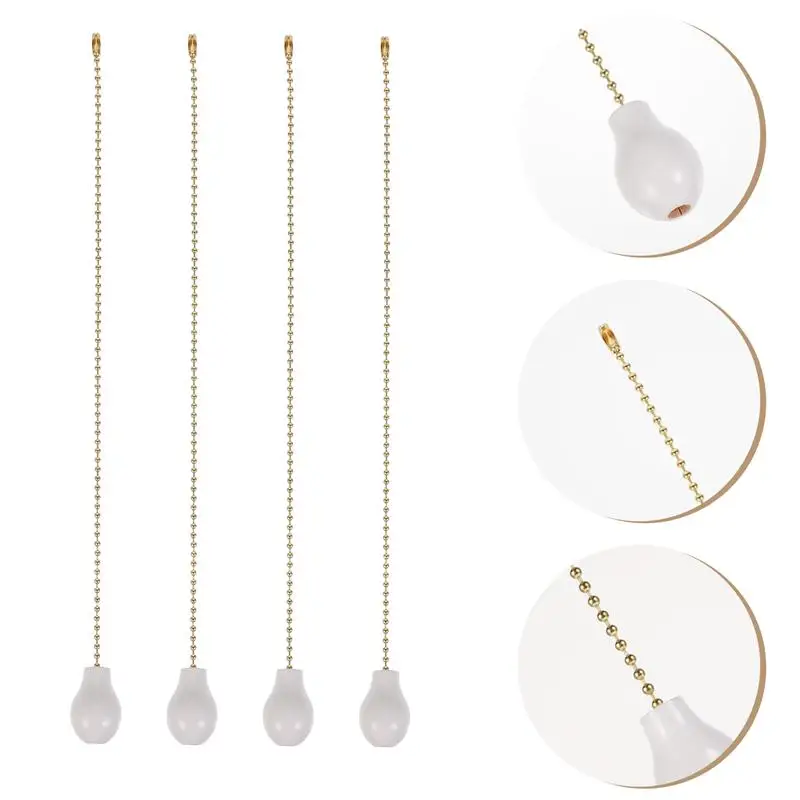 

4pcs 12Inch Wooden Gourd Shape Fan Pull Chains Pulling Chains Light Pull Chains