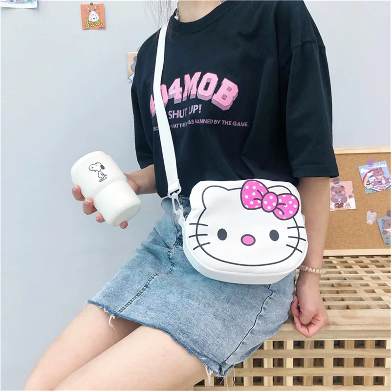 

Hello Kittty Kawaii Purses and Handbags Sanrio Kuromi Coin Bags Women Cute Cinnamoroll My Melody Purin Shoulder Crossbody Bags