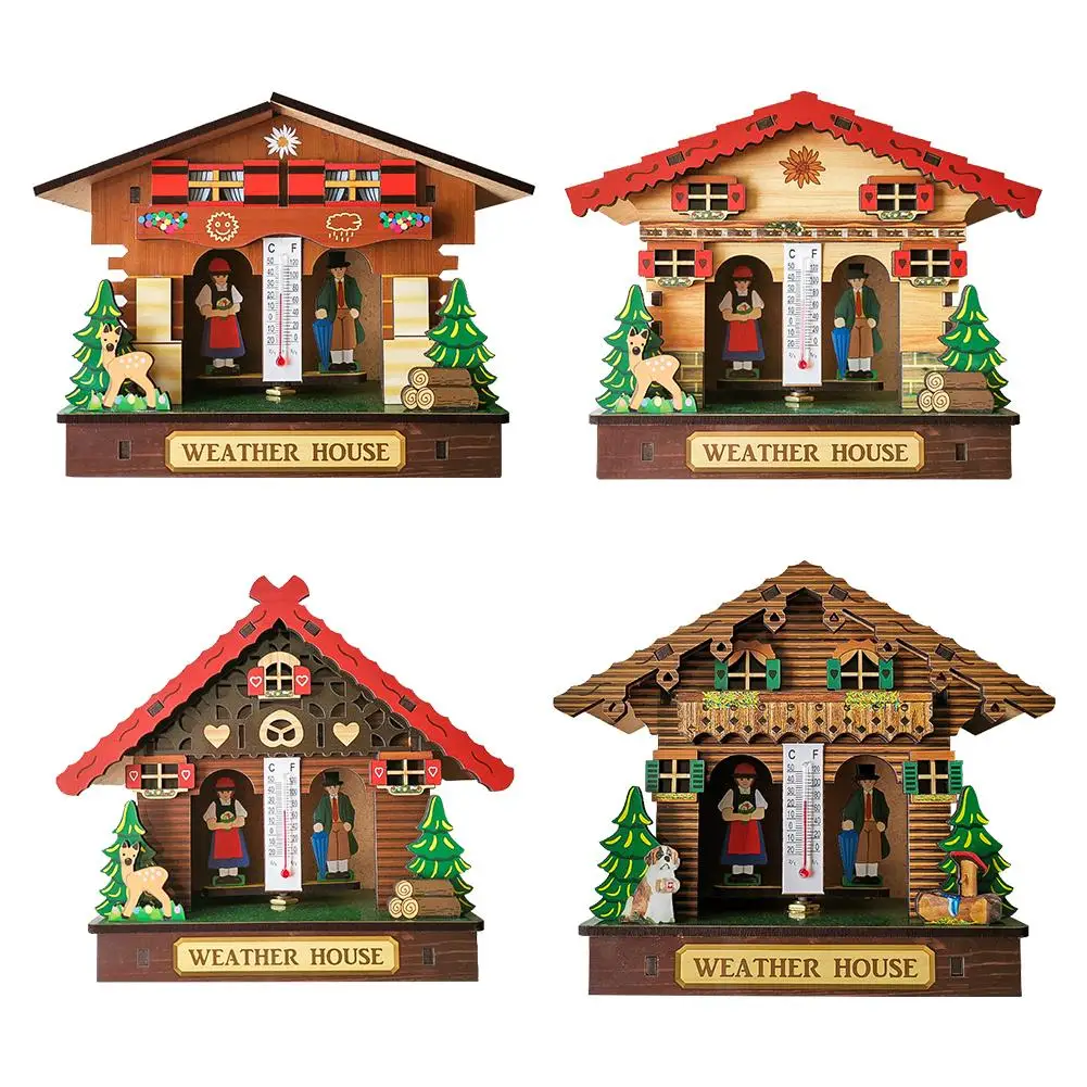 Качественные деревянные погодные дома барометр термометр и гигрометр украшение