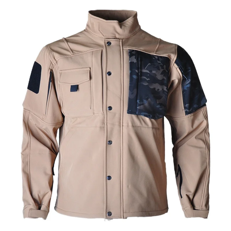 

Winter Army Military Tactical Jacket Tops Outdoor Waterproof Warm Soft Shell Fleece Climbing Hunting Hiking Windproof Coat