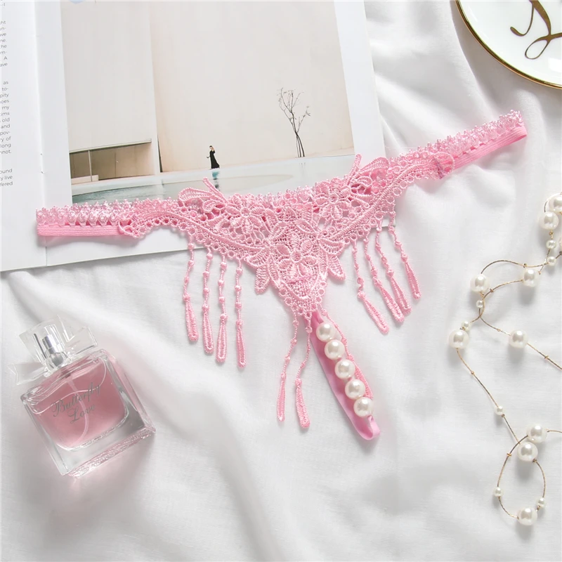 Нижнее белье top3 с бусинами и жемчужинами для женщин стильные кружевные трусики