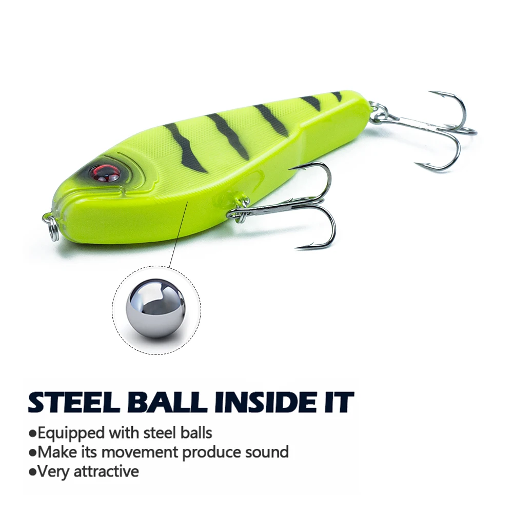 Jerkbait For pike Bait For Musky Pike Fishing Lures 90mm/26G Fishing Bait Slow Sinking Wobblers Artificial Lures Rattlin Vib