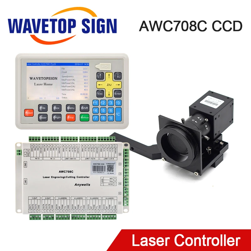 WaveTopSign AWC708C CCD видение позиционирования CO2 лазерная Система управления камерой