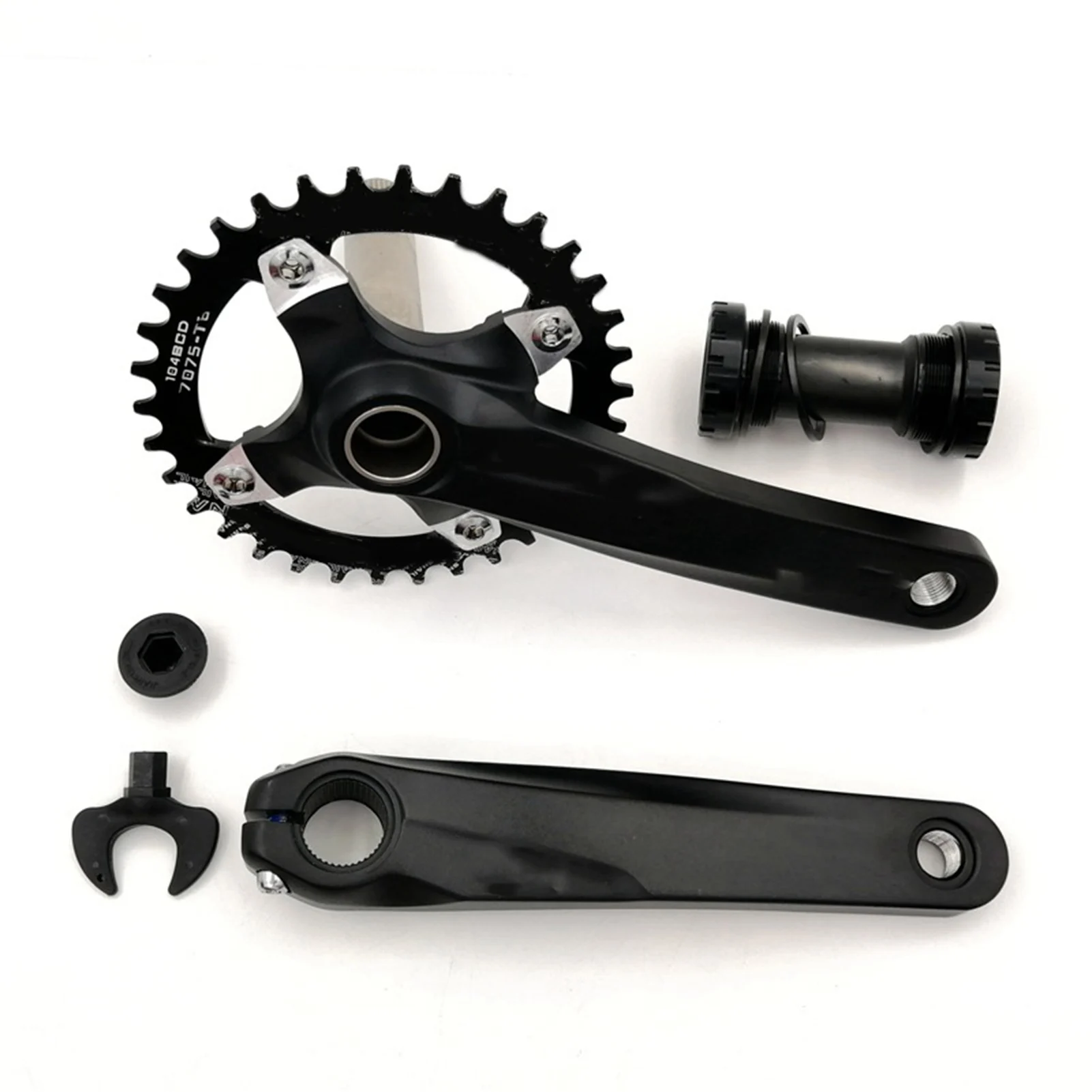 

IXF Bicycle Crankset Hollow Integrated Mountain Bike Crank Single Speed Chainwheel for 8/9/10/11 Speed JC