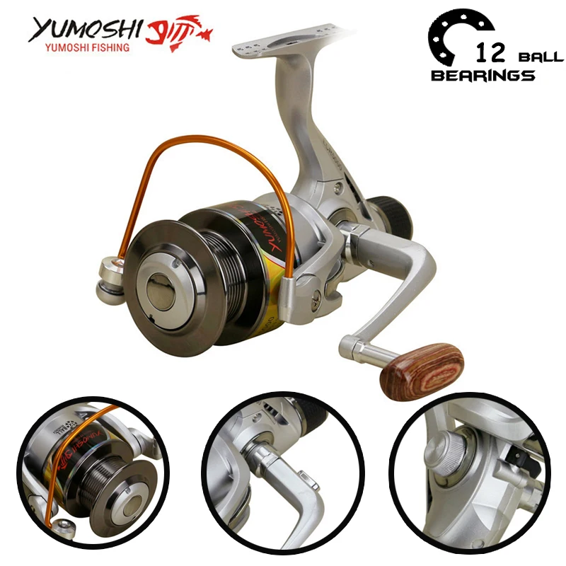 Yumoshi 12BB катушка рыболовная Китай оборудование для спиннинга катушки рыболовные