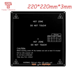mk3 mk2 heated bed 12v 24v parts for reprap mendel hot bed 3d printer part 220220mm aluminium plate heating bed pcb accessories free global shipping