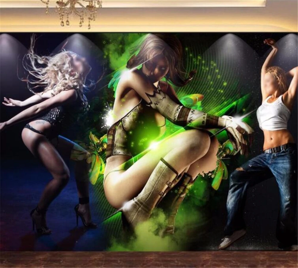 

3D-обои beibehang высокого разрешения на заказ, Фреска, модный красочный бар, KTV, индивидуальное Украшение стен, рисование фона