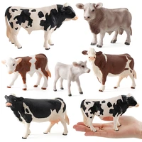zoo farm fun toys model for children kids baby cow action figure simulated animal figurine plastic models educational toys gifts