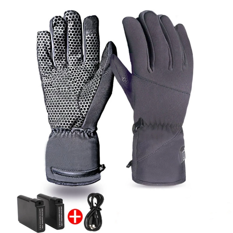 

Thicken Lining Full Finger Gloves Electric Heating Thermal Glove for Women Man