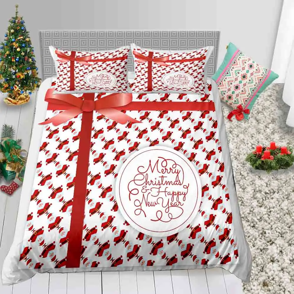 6 Merry Christmas Санта Клаус постельное белье высокого качества пододеяльник один Твин Полный queen King Размер праздничные подарки простыня - Цвет: 6