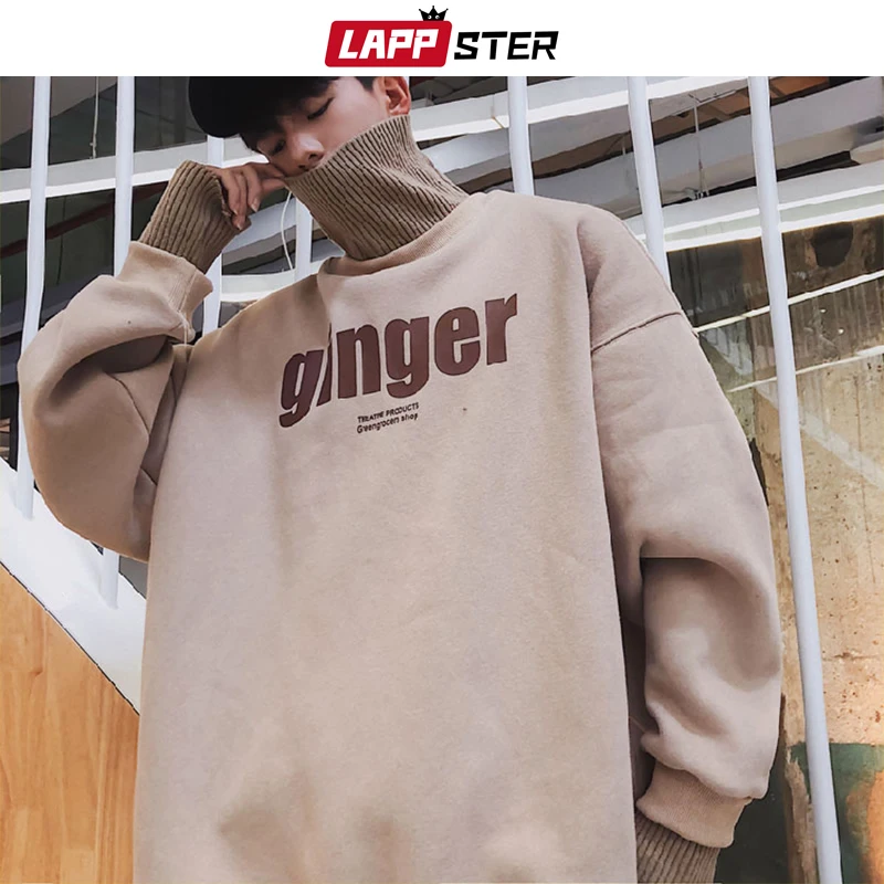 LAPPSTER, Мужская Уличная одежда, Harajuku, водолазка, толстовки,, флис, корейская мода, мужские, поддельные, две части, толстовки, хип-хоп, худи